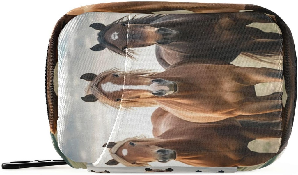 Caballo Organizador Caso Portable semanal Caja de Pill Organizador con cremallera para suplementos Medicina Viaje Negocios Familiar