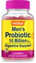 WellSí Gummies Probióticas para Hombres con 10 Billones CFUs, Restaurar Equilibrio Digestivo Natural, Reducir Gas, Bloating e Irregularidad, Gluten Gratis, No GMO, Vegetariano - 60 Gummies