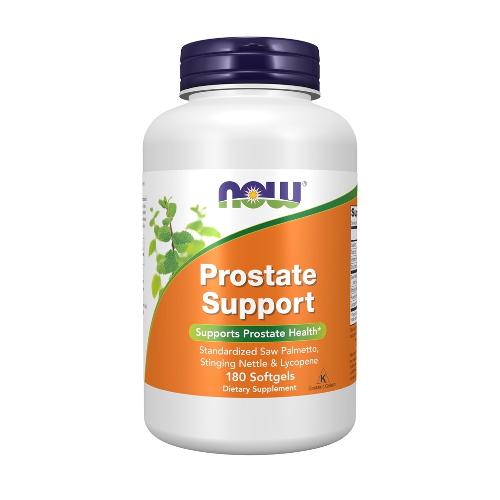AHORA Suplementos, Soporte de próstata, Soporte de próstata, con Saw Palmetto estandarizado, Stinging Nettle & Lycopene, 180 Softgels