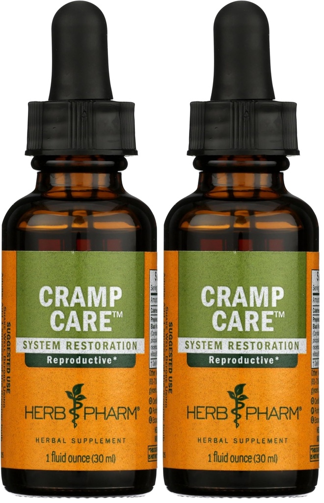 Herb Pharm Cramp Care Liquid Herbal Extract to Support a Healthy Menstrual Cycle - 1 Ounce (Pack of 2)