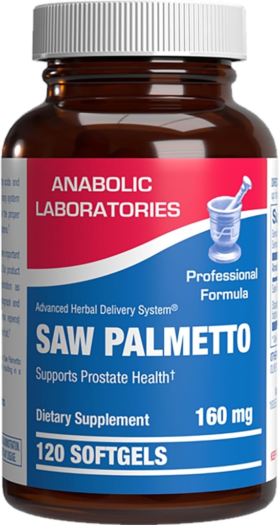 High Absorption Saw Palmetto for Hombre - Herbal Urinary and Prostate Health Supplement for Men with Saw Palmetto Extract - Non-GMO &amp; Made in The USA in cGMP Facilities - Hasta 120 Servings
