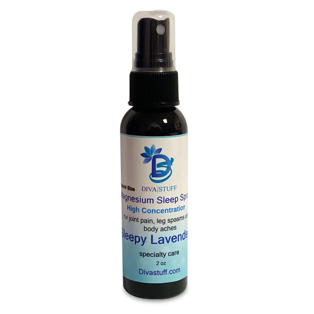 Espray de sueño de magnesio para el cabello, dolor conjunto, espasmos de la pierna y dolores corporales (2 onza, lavanda del sueño)