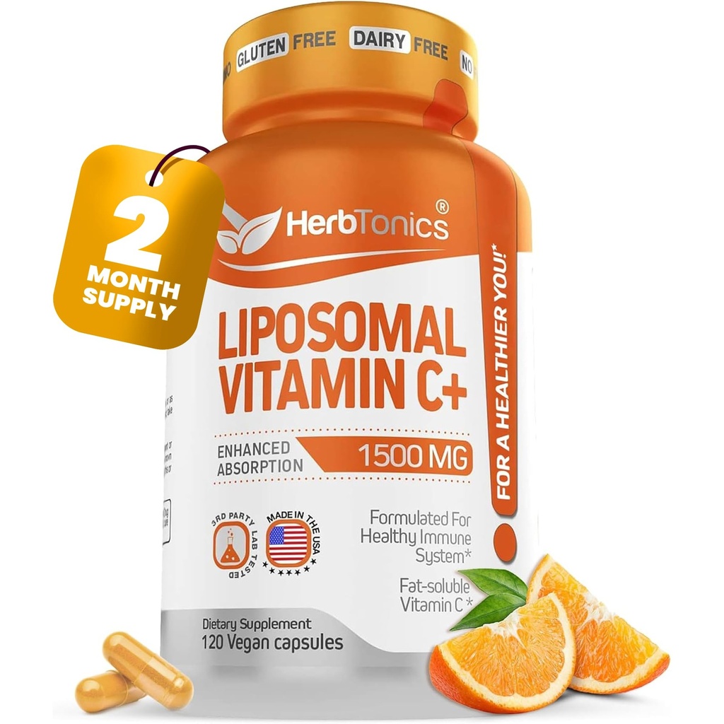 Liposomal Vitamina C Capsules 1500mg Apoyo Inmunitario Suplemento Silencio Sistema Inmunitario Salud Silencio High Absorption Vitamin C  Contiene Collagen peru 120 Vegan Capsules Non-GMO