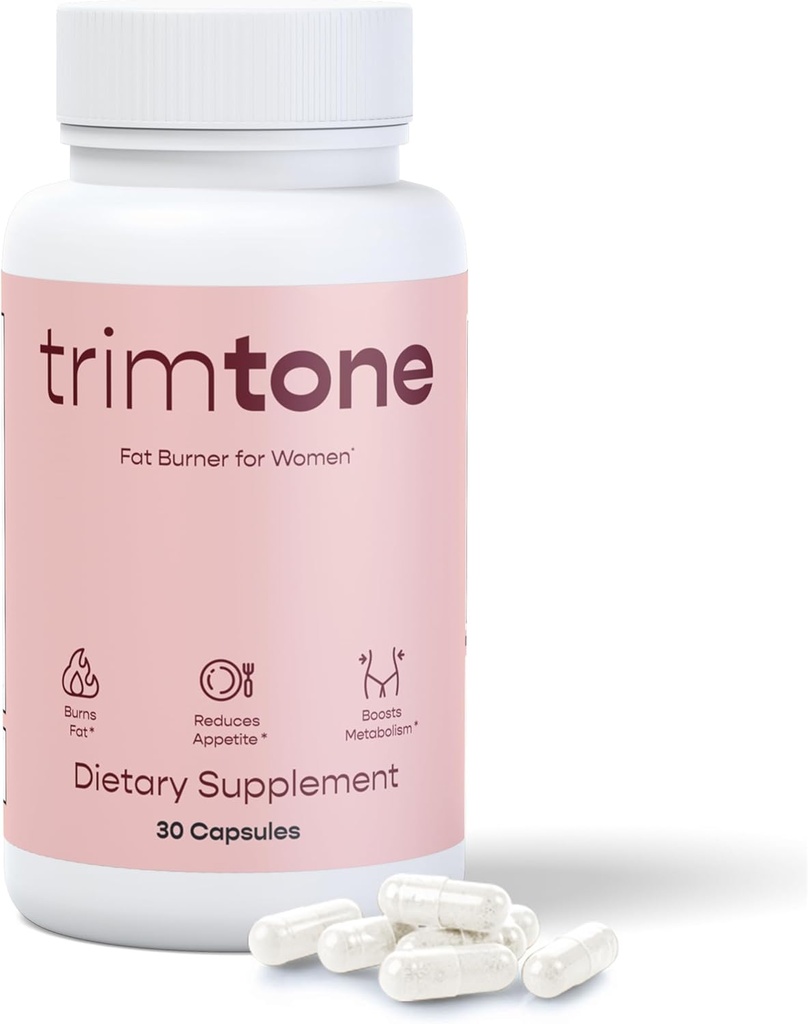 Píldoras para la pérdida de peso de TRIMTONE Women Mood Boosting Fórmula, Appetite Suppressant " Detox Cleanse Fat Burners for Women, Diet Pills That Work Fast for Women, Optimal for Belly Fat - 30 cápsulas (1 Por día)