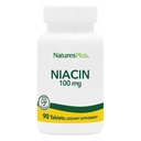 Naturalezas Plus Niacina - 100 mg, 90 Tabletas Vegetarianas - Suplemento de vitamina B3 de alta potencia - Sin gluten - 90 Actuaciones