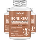 Bone Xtra - Vegan Bone Strength Formula for Stronger Bones, Calcio con base en plantas de Algas Marinas, Vitaminas D3, Vitamina K2, Magnesio, Fisforo &amp; Más para Adolescentes, Adultos - 3 Meses Suministro ← 3 Pack
