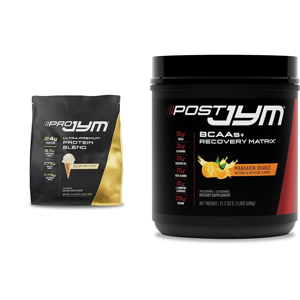 PRO JYM 45 Servings - Tahitian Vanilla Bean " - Post-Workout with BCAA's, Glutamine, Creatine HCL