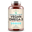 AMANDEAN Vegan Omega 3 Suplemento. Premium Fish Oil Alternative. Algae DHA &amp; EPA. Carrageenan Free Softgels. Ácidos grasos esenciales de Algal. Corazón, Cerebro, Ojo, Esquía, Apoyo Inmunitario. (120ct)