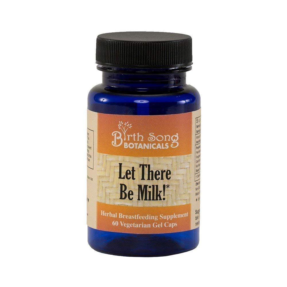 Botánicos de la Canción de Nacimientos Let There Be Milk! Cápsulas Líquidas Vegetarianas – Fenugreek, Goat’s Rue, Beat Thistle to Boost Milk Supply – Breastfeeding Supplement for Nursing & Pumping Moms, 60 Count
