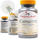 Capisette Water Retention Support - Reduce los pies hinchados, los tobillos y las piernas - Reducir la inflamación y la retención fluida de Edema. Incluye: Potasio, Cuero de Dandelión, " Suplemento dietético (60 cápsulas)