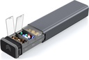 7 Day Weekly Metal Pill Organizer Travel, Kursoaya Premium Aluminum Daily Pill Box, Cute Portable Pill Case, Large Capacity Pill Holder for Supplements, Pills, Vitamins, Medicine (Steel Grey)