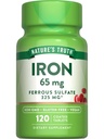 Verdadero Suplemento de Hierro Silencioso 65mg Silencio 120 Tablets Silencio 325mg Sulfato Ferroso Silencio No GMO &amp; Gluten Píldoras Gratis