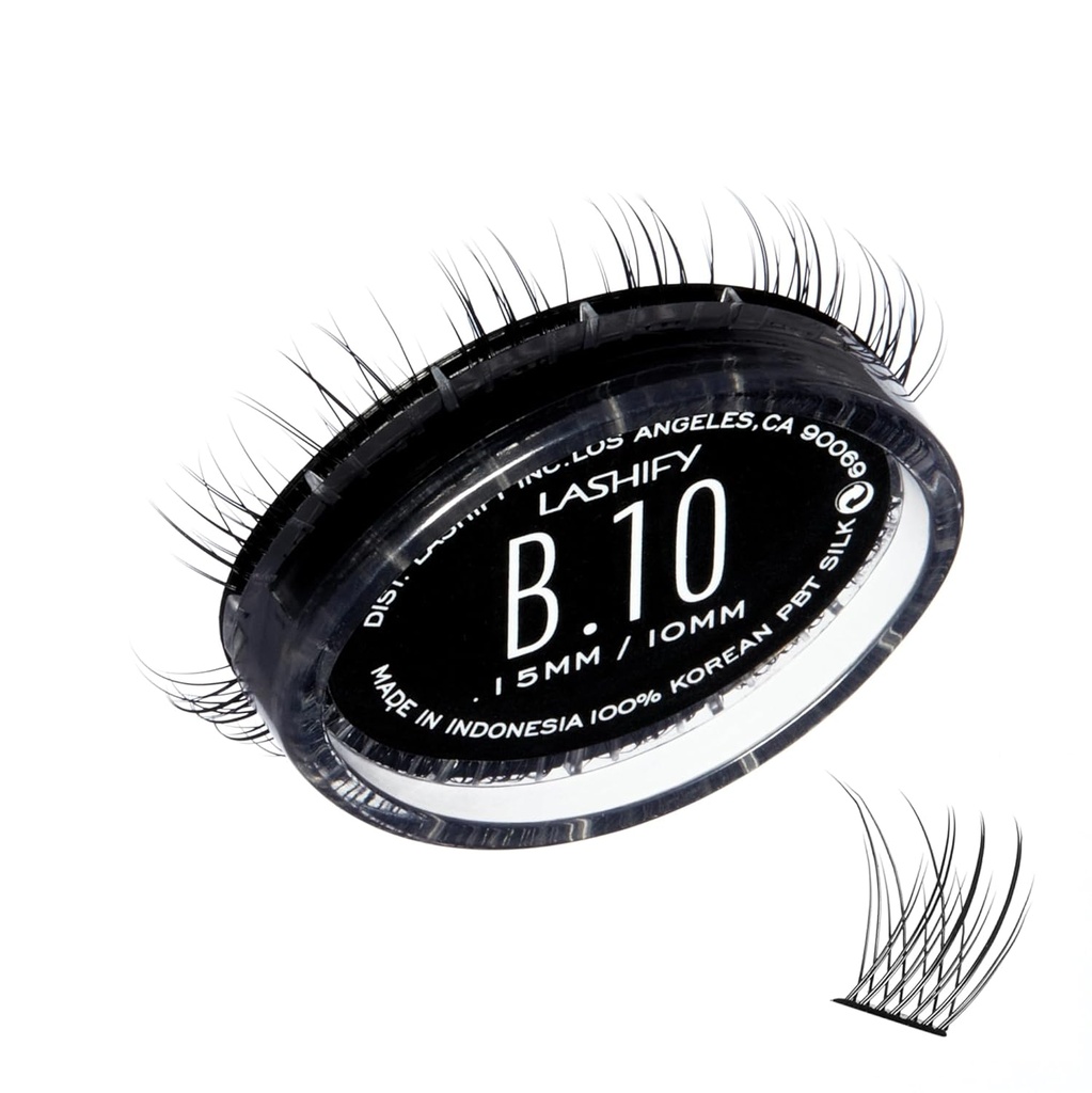 Lashify Bold 10mm Gossamer DIY Eyelash Extensiones Rellenar, Negro, Easy False Eyelashes for a Natural Look