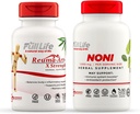 Full Life Reuma-Art X Strength and Noni Capsules - Suplemento Herbal - Extracto de frutas de Noni orgánico - Kosher, libre de gluten - 90 cápsulas de verduras