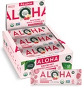 ALOHA Organic Plant Based Protein Bars ← Raspberry White Chocolate ← 12 Conde, 1.98oz Bares ← Vegan, Bajo Azúcar, Libre de Pelota, Paleo, Baja Carb, Non-GMO, Stevia Gratis, Soy Free, No Sugar Alcohol Sweeteners: LIMITED EDITION