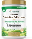 NaturVet – Probióticos avanzados " Enzymes - Plus Vet Strength PB6 Probiótico viv Apoyos y Balanzas Mascotas con Sensitive Stomachs " Digestive Issues  durable for Dogs & Cats (1 lb)