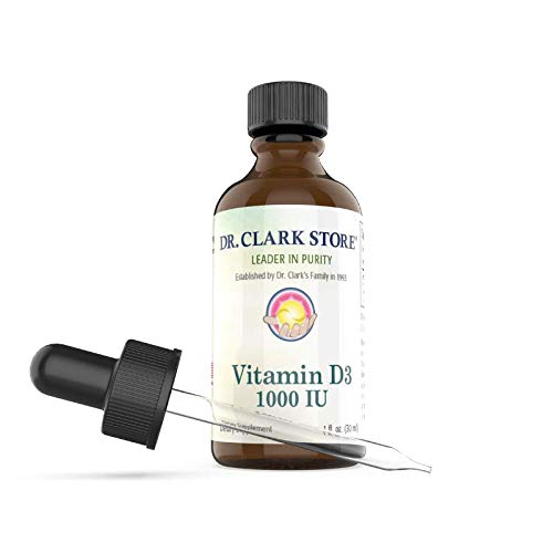 Dr. Clark Líquido Vitamina D Suplemento – 1000 UI, 1 Fl Oz, apoya el sistema inmunológico &amp; Bone Health