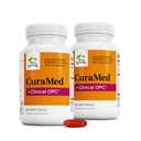 Terry Naturalmente CuraMed + Clínico OPC - Suplemento de la Curcumina con el extracto de semillas de uva francés - Cerebro, Prostata " Apoyo a la salud del hígado - Suplemento con Ar-Turmerone - 60 Softgels (2 Pack)