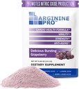 L-ARGININE PRO Suplemento Polvo Silencio 30 Packets Solo Serve Travel Size Silencio 5,500 mg de L-arginina Plus 1,100mg L-Citrulline, Grape