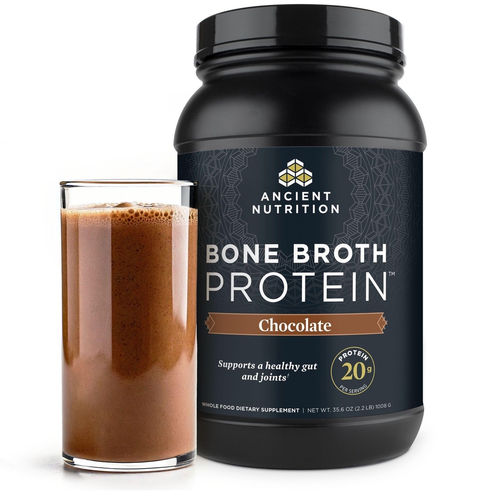Antiguo Grasa de Nutrición Fed, libre de jaulas, bonificación Broth Protein Powder, 20g Protein, hidrolizado Collagen Peptides, Keto & Paleo Friendly, Apoya Conjunto, Gut Health, Chocolate, 40 Servimientos
