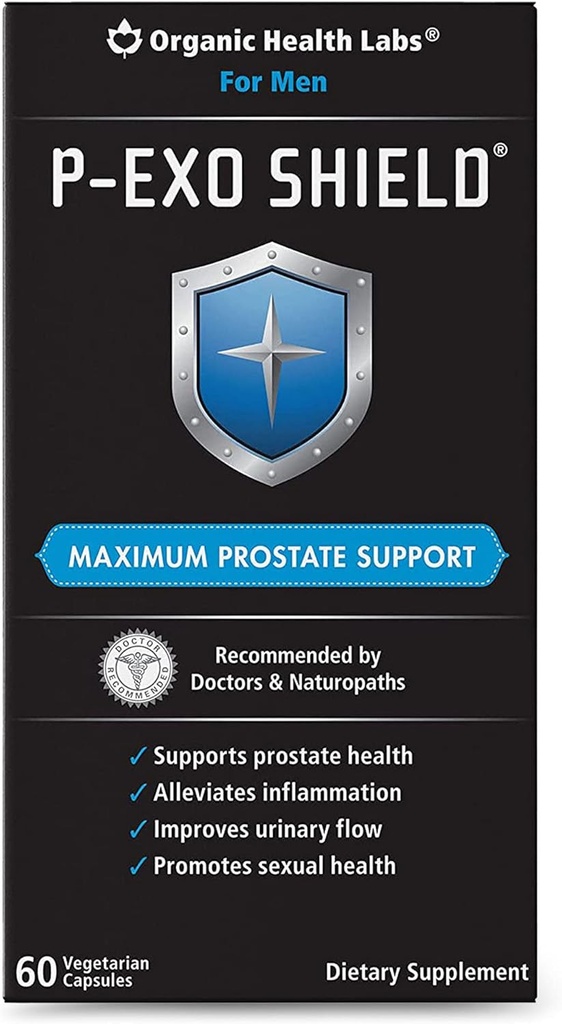 Laboratorios de Salud Orgánica P-ExoShield Soporte completo de próstata con Saw Palmetto, 60 cápsulas vegetarianas