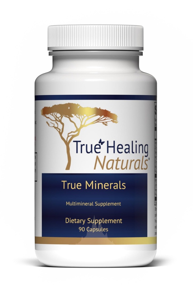 Naturales de Sanación Verdadera - Suplemento Minerales Verdaderos, Promueve la Salud Gut & Corazón, 90 cápsulas vegetarianas
