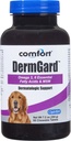 Kala Health Comfort DermGard Skin and Coat Supplement for Dogs, 60 Count, Supports Healthy Skin, Shiny " Reduce Excessive Shedding, Contiene MSM, Fish Oil " Omega 3, 6, y 9 ácidos grasos esenciales