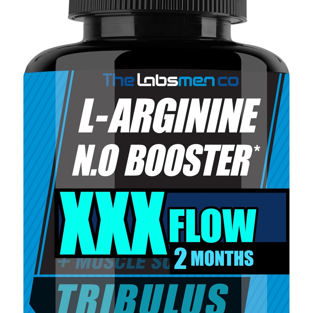 L Arginine Nitric Oxide Supplements for Men - Happy Wife, Happy Nights Help Increase Blood Flow Circulation, Muscle Pump Pre Workout, Male Endurance w/Tribulus - 2 Mons