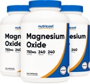 Nutricost Magnesium Oxide 750mg, 240 cápsulas (3 botellas)