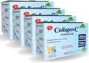 ALFA VITAMINS Collagen C Peptides Hidrolysate Powder Suplemento, Vitamina C 1000mg, Gluten Free Hydrolyzed Collagen for Skin, Hair, Nails, Joint &amp; Bone Support, Antioxidant, 30 Sachets per Box, 4 Pack