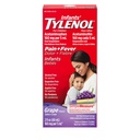 Tylenol Liquid Pain Relief " Fever Medicine, Oral Suspension, Acetaminophen for Sore Throat, Headache " Teething, Pain Reliever " Fever Reducer for Kids; Grape Flavor, 2 fl. oz.; Pack of 1