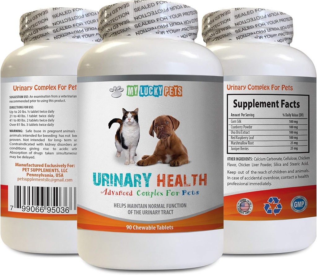 gato Urinary Health Treats - Pets Urinary Health Complex - para perros y gatos - Advanced Bladder Support - cat Cranberry Treats - 1 Bottle (90 Treats)