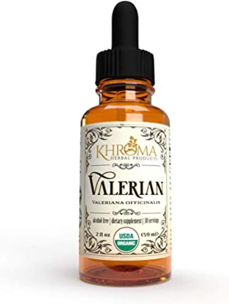 Orgánica Valerian Root - 2 oz Líquido en una botella de vidrio - 30 Máximo Strength Servimientos