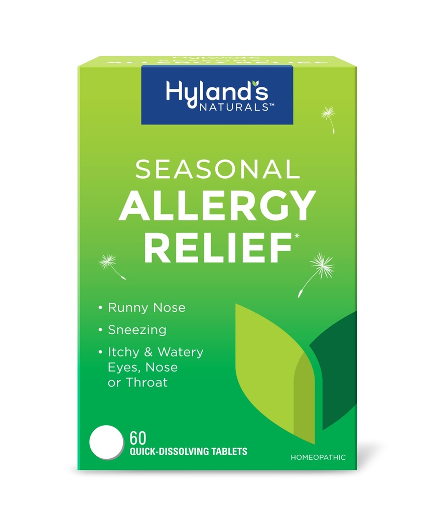 Hiland's Indoor and Outdoor, Non Drowsy Seasonal Allergy Relief Pills, For Sneezing, Runny Nose, Itchy and Watery Eyes, Nose or Throat, Safe and Natural, Quick Dissolving Tablets, 60 Count