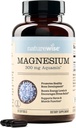 NatureWise alta absorción Suplemento de magnesio marino 300mg - Magnesio de origen natural del agua de mar - Non-GMO, Estados Unidos Fabricado - 90 Softgels[1-Month Supply]