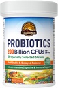 Probióticos de Vitalitown 200 Billones CFUs 36 Strains ← Estable, Acid & Bile Resistant TEN Intensive Digestive & Immune Support ← Hombres & Mujeres Probióticos TEN Vegan No-GMO ANTE 60 ct