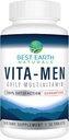 Mejores Naturales Vita-Men Daily Multivitamin y Mineral Fórmula de Bienestar y Vitalidad Soporte 30 Tabletas