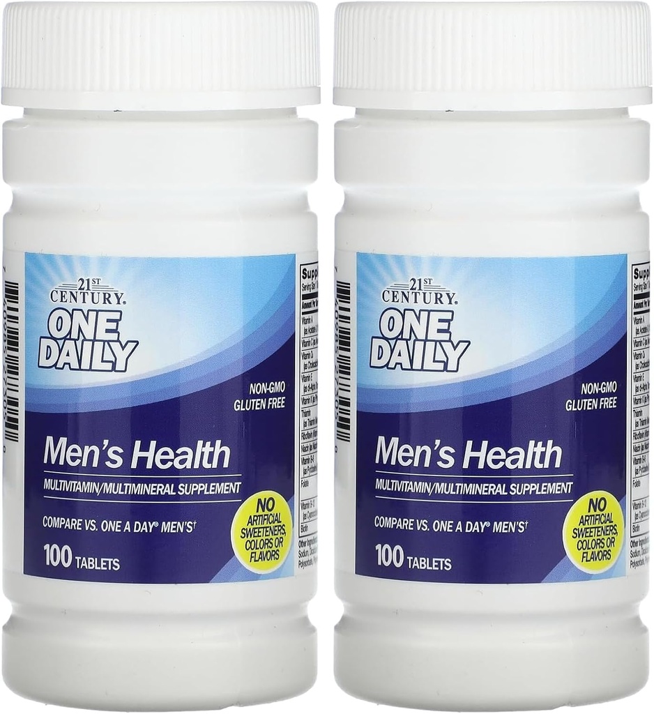 21st Century One Daily Men's Health Tablets, 100 Cuenta (Pack of 2)