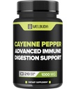 210 cápsulas - suplementos de pimienta de Cayenne Extracto 10:1 con bereberina HCI, ajol, hoja de oliva &amp; Más - Fórmula combinada para la salud digestiva, salud cardíaca y función de inmunidad Soporte