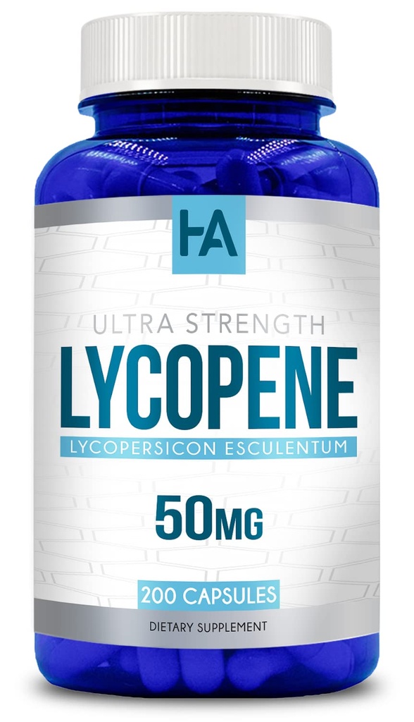 Naturalmente Derivado Lycopene Suplemento ← Tomato Basado Lycopene 50mg Antioxidante y Carotenoide Suplemento para el corazón y la próstata Apoyo ¦ Vegan Non-GMO &amp; Made in US cGMP Labs (200 cápsulas vegetarianas)