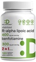 DEAL SUPPLEMENT R Alpha Lipoic Acid 600mg con Benfotiamine 300mg Por Serving, 120 Veggie Capsules – 200mg R-ALA Por Capsule – Suplemento Antioxidante para Energía & Nervous System Support