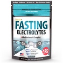 Fasting Electrolyte Suplemento Polvo Silencio No Azúcar Electrolitos crudos Desflavoreados ← 50% RDI Magnesio y Potasio con Trace Minerals ← Carnivore &amp; Keto Friendly ← Sugar Free Fasting Salts