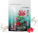 PowderVitamin Electrolytes Powder Plus (100 Servings) Black Tea Ginseng Electrolyte Powder Keto, Sugar Gratis, Rosa Himalayan Salt,1000mg Potasio, 150 mg de calcio, 150 mg de magnesio, Hidratación