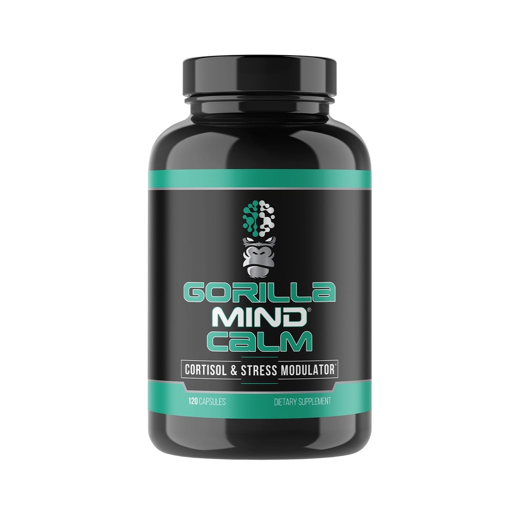 Gorilla Mind Calm (120 cápsulas) - Relajación de Potentes " Reducción de Estrés Silencioso Cortisol " Stress Modulador