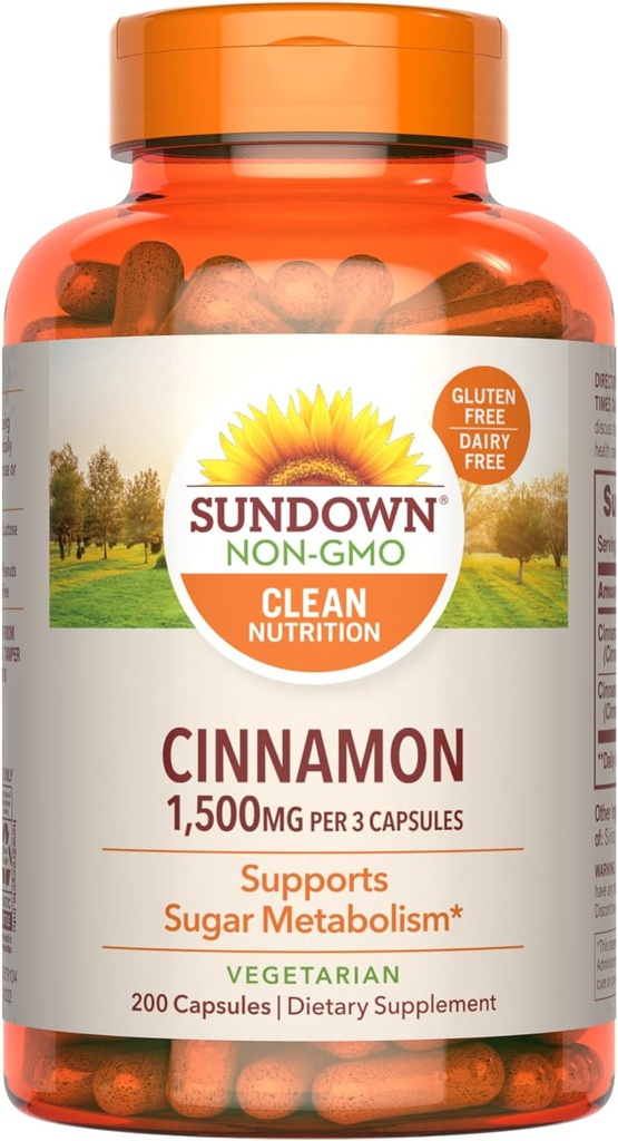 Sundown Cinnamon Capsules, 200 Count