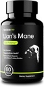 Notable Select Lion's Mane Mushroom Suplemento Silencio 20:1 Extracto ← Premium Cognitive Support Silencio Orgánica ← Lab-Tested  Ingredientes puros (1 Bottle / 1-Month Supply)