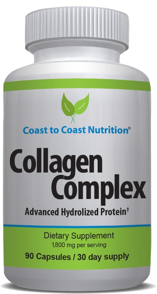 Multi Collagen Pills – Suplementos de colágeno hidrolizado para Mujeres o Hombres - Multi Collagen Capsules Peptides para la piel, las arrugas, las uñas, el pelo y el soporte conjunto – Suplemento de proteína natural - 90 cápsulas
