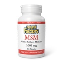 Factores naturales, MSM 1000 mg, soporta articulaciones saludables, pelo, piel y uñas, 90 cápsulas (90 porciones)