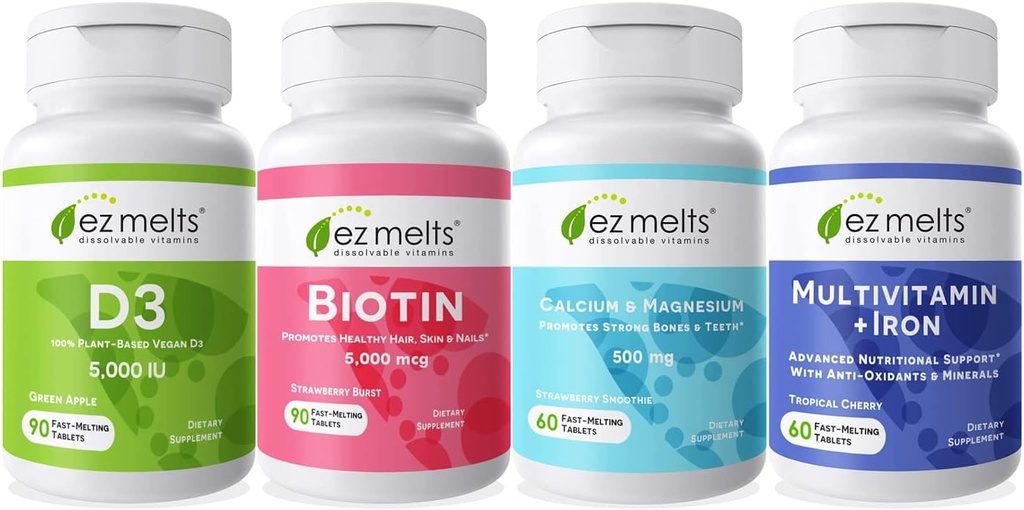 EZ Melts Essential Women's Health Bundle, Sugar-Free, 1-3-Mes