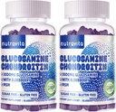 Glucosamine Chondroitin Gummies with MSM & Elderberry Extra Strength - Soporte conjunto, suplemento de apoyo antioxidante para adultos, hombres y mujeres.120 Blueberry Chews